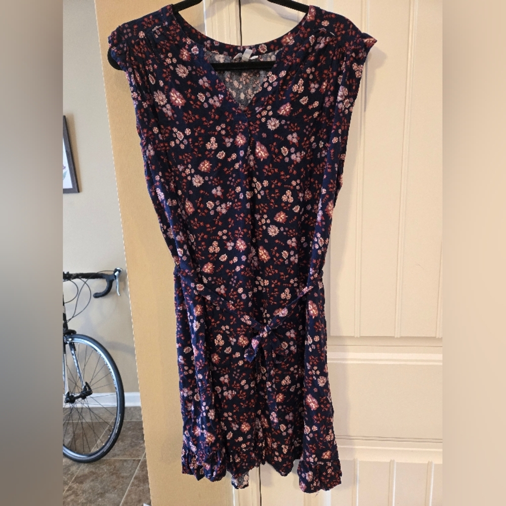 Sonoma floral dress with tie waist sz XL